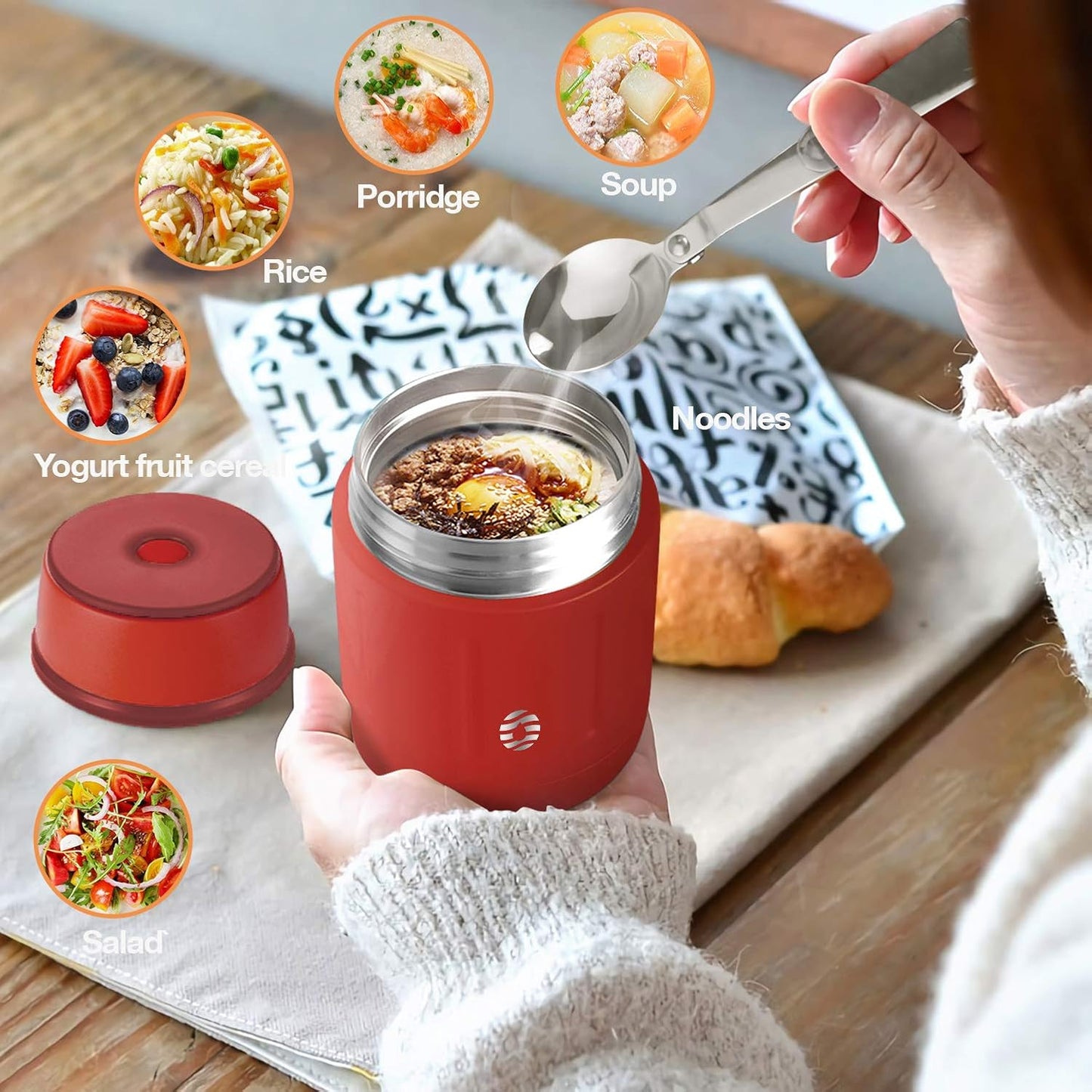 Boite repas isotherme | ThermoKids™ - Rouge