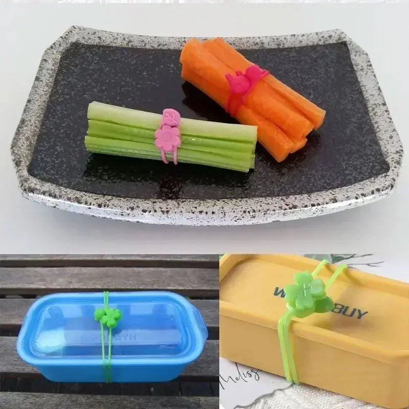 Bandes silicone colorées SecureMeal lunch box