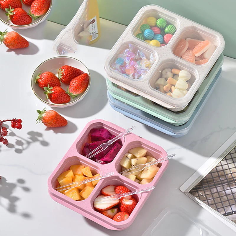 Boîte à goûter compartimentée EcoPaille collation