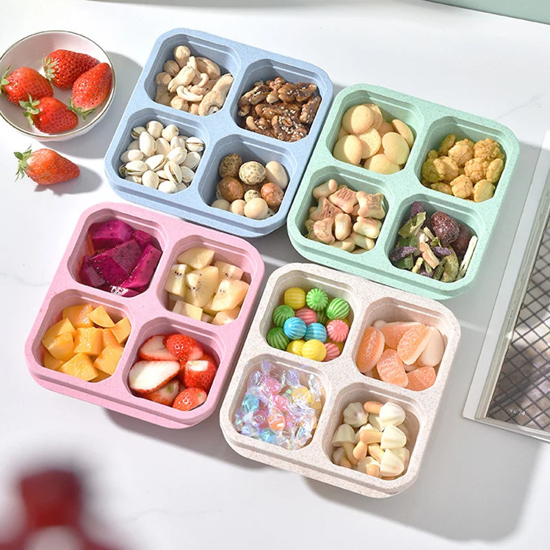 Boîte à goûter compartimentée EcoPaille variante 4 couleurs