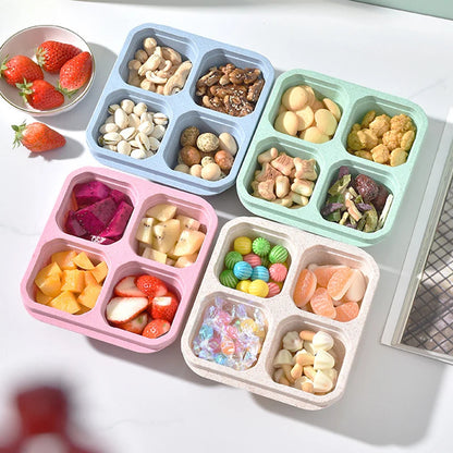 Boîte à goûter compartimentée EcoPaille variante 4 couleurs