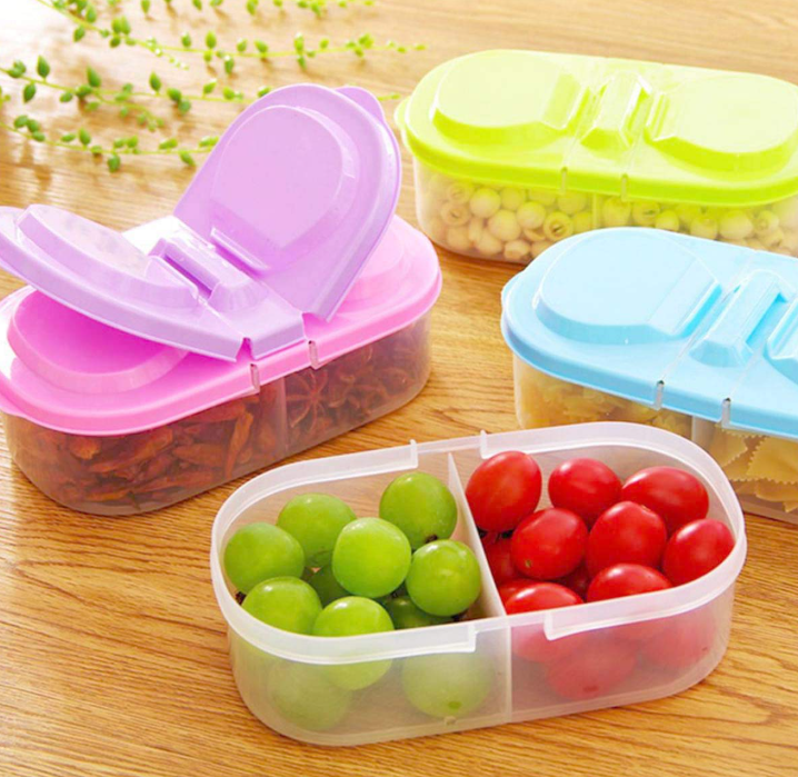 Boite a gouter 2 compartiments FreshBox variantes collations