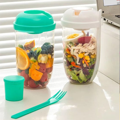 Boite a repas  SaladBox variante bleu et blanc