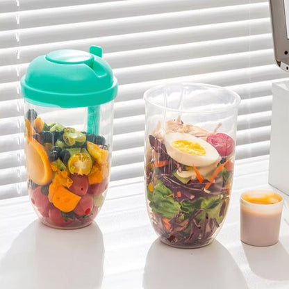 Boite a repas  SaladBox variante bleu et blanc salade