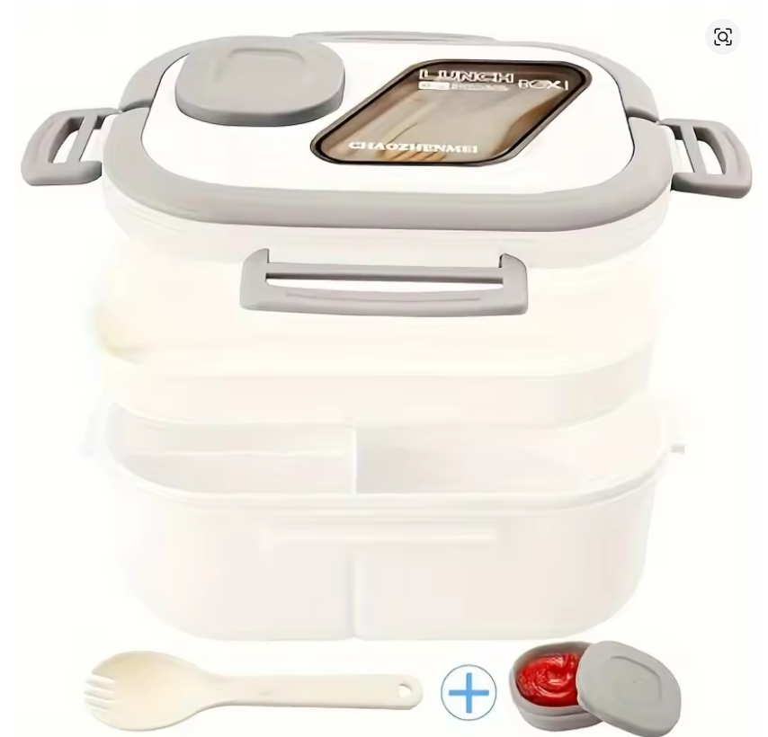 Boite a repas eco-compartimentee blanc