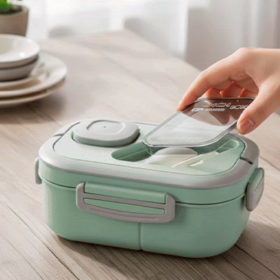 Boite a repas eco-compartimentee couvert