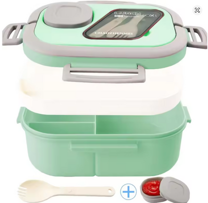 Boite a repas eco-compartimentee vert