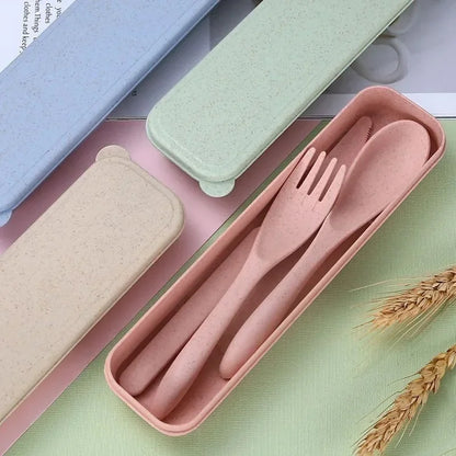 Couverts plastique en paille de ble biodegradables EcoChic variante