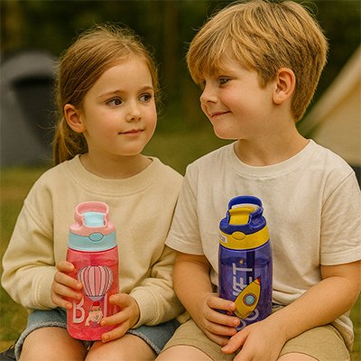 Gourde enfant deux enfants