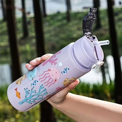 Gourde enfant sans BPA Étanche Anti-goutte meduse