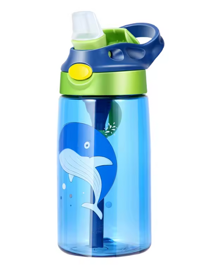 Gourde enfant Anti-fuite Colorée Sans BPA baleine