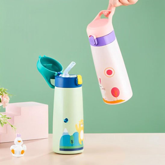 Gourde enfant Sans Fuite Colorée ourson lapin