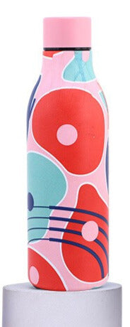 Gourde isotherme EcoStyle rose et rouge