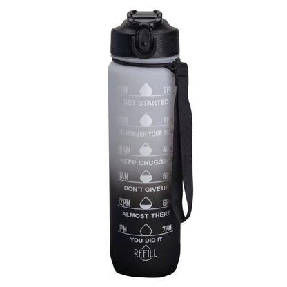 Gourde plastique Etanch Robuste noir blanc