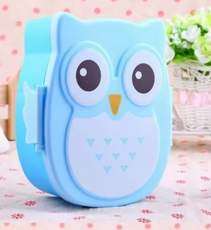 Lunch box enfant Hibou mignon bleu