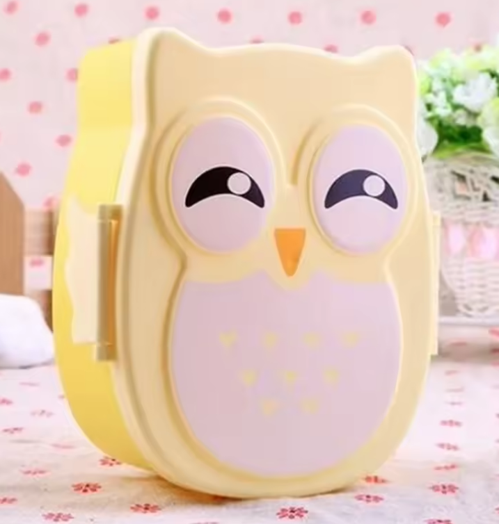 Lunch box enfant Hibou mignon jaune