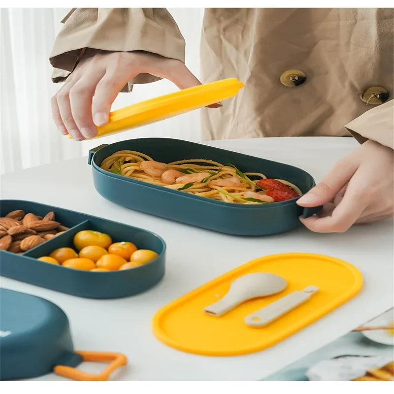 Lunch Box EcoDuo compartiments bleu