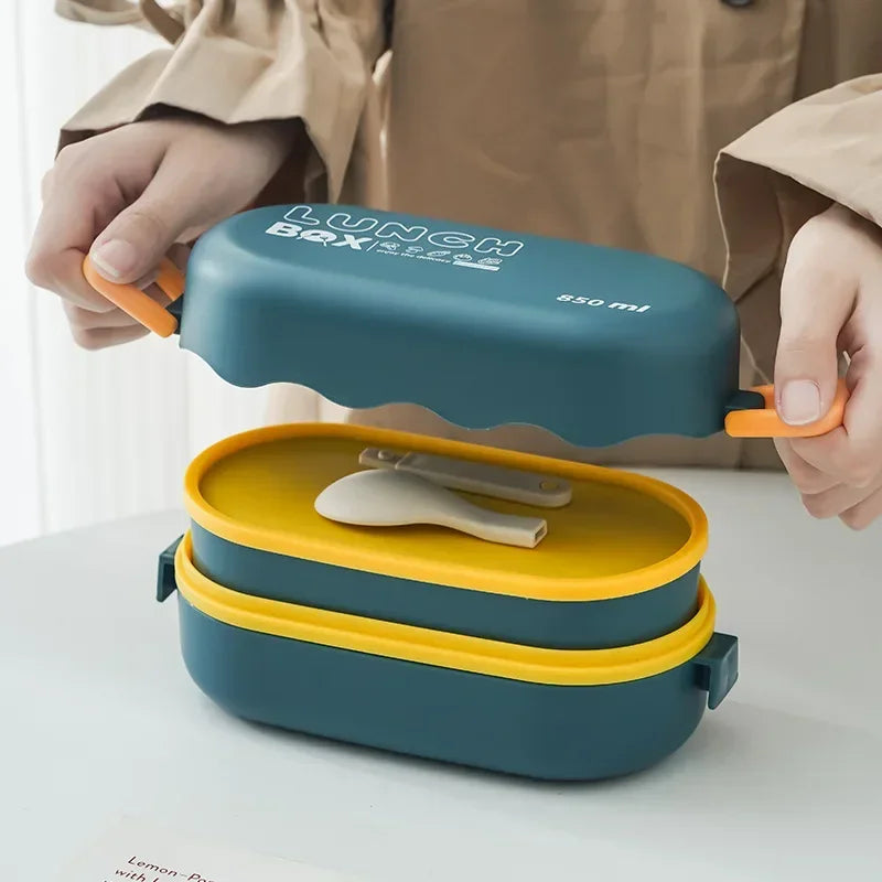 Lunch Box EcoDuo variantes bleu couvert