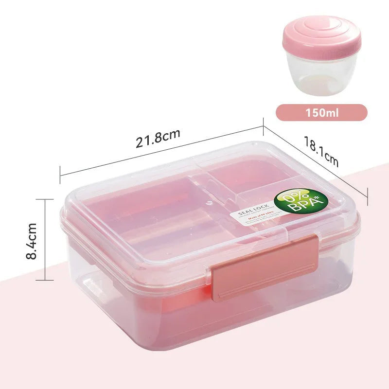 Lunch Box Modulable rose rectangle