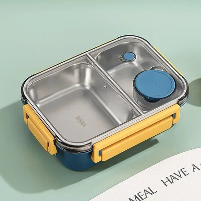Lunch box Anti-fuite Compartimentee bleu 2 compartiments