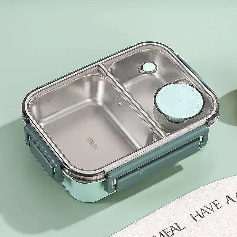 Lunch box Anti-fuite Compartimentee vert 2 compartiments