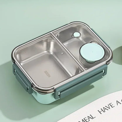 Lunch box Anti-fuite Compartimentee vert 2 compartiments