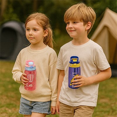 Gourde enfant | Sans BPA Étanche Colorée - Lunch Box Boutique