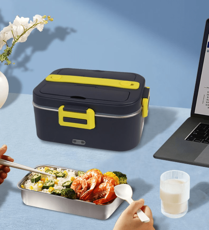 Lunch Box Chauffante | Bleu et jaune - Lunch Box Boutique