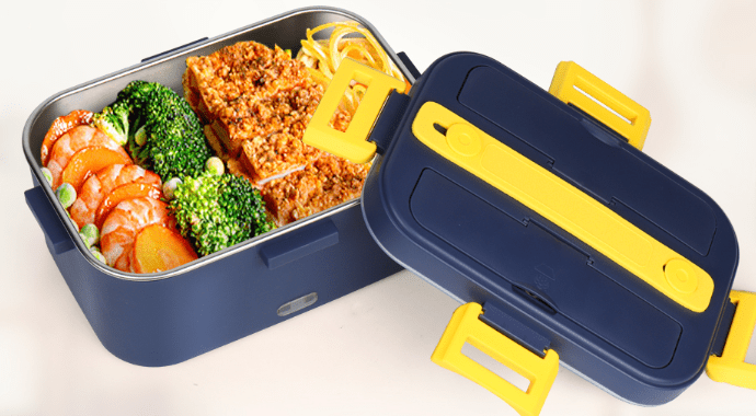 Lunch Box Chauffante | Bleu et jaune - Lunch Box Boutique