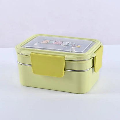 lunch box enfant Inox Multicompartiment jaune