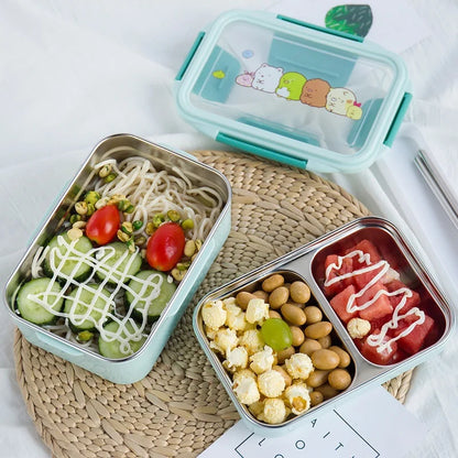 lunch box enfant Inox Multicompartiment variant bleu repas