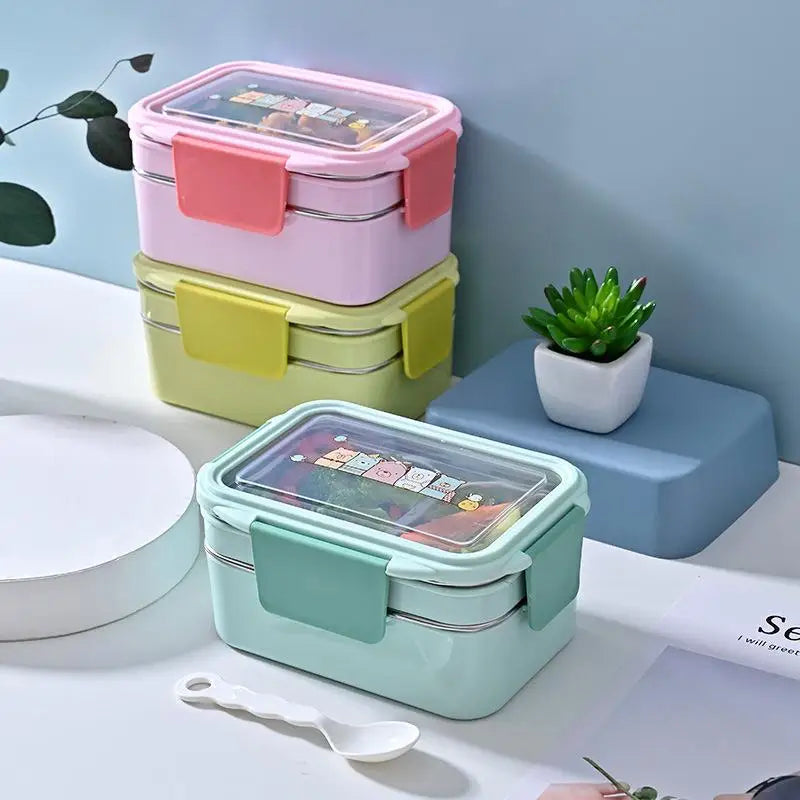 lunch box enfant Inox Multicompartiment variantes 3 couleurs